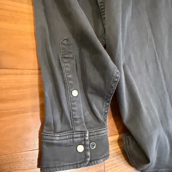 Poncho Men's Black Catulla Snap Button-Up Denim Shirt size XXL - Picture 8 of 11